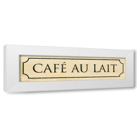 Cafe Au Lait White Modern Wood Framed Art Print by Marrott, Stephanie