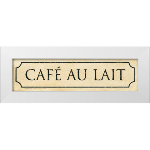 Cafe Au Lait White Modern Wood Framed Art Print by Marrott, Stephanie