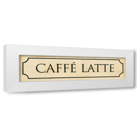 Caffe Latte White Modern Wood Framed Art Print by Marrott, Stephanie