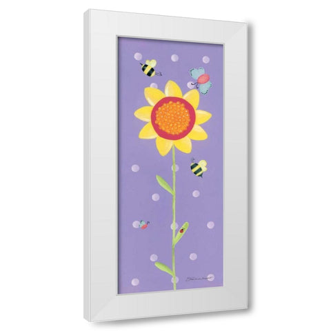 Flower and Friends White Modern Wood Framed Art Print by Marrott, Stephanie