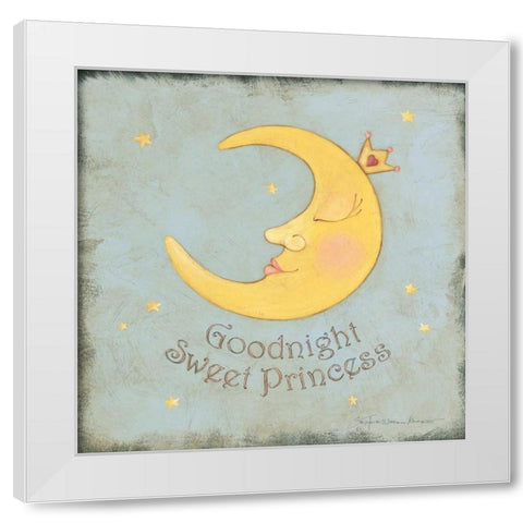 Goodnight Sweet Prince White Modern Wood Framed Art Print by Marrott, Stephanie