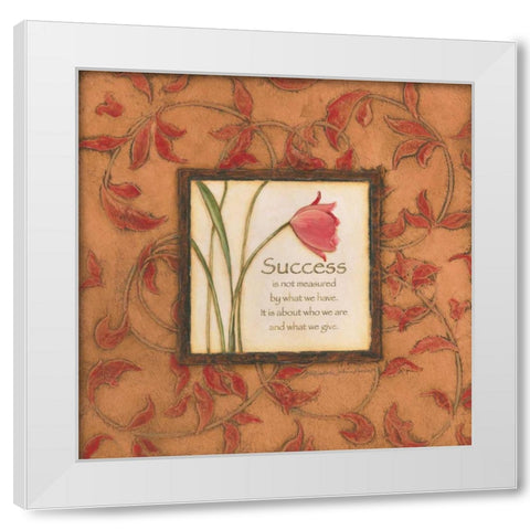 Success White Modern Wood Framed Art Print by Marrott, Stephanie