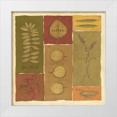 Listen-Express Love White Modern Wood Framed Art Print by Marrott, Stephanie