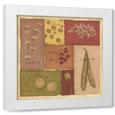 Give Thanks White Modern Wood Framed Art Print by Marrott, Stephanie