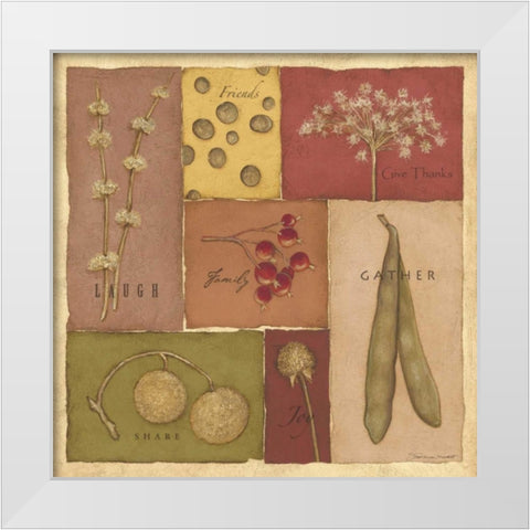 Give Thanks White Modern Wood Framed Art Print by Marrott, Stephanie