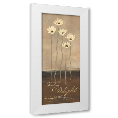 Delight White Modern Wood Framed Art Print by Marrott, Stephanie