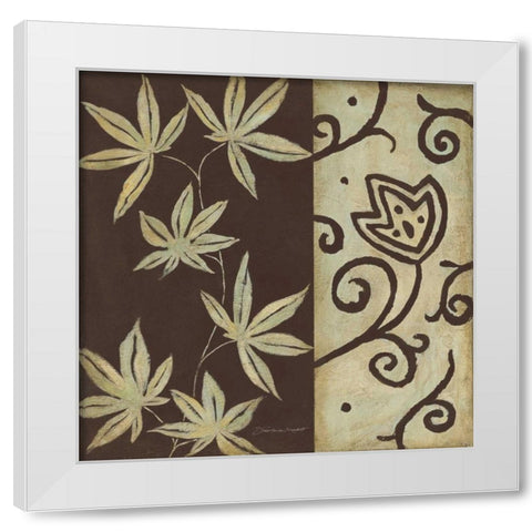 Brown Leaf IIII White Modern Wood Framed Art Print by Marrott, Stephanie