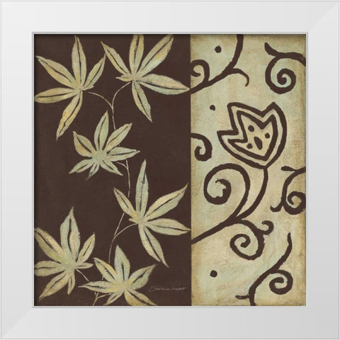 Brown Leaf IIII White Modern Wood Framed Art Print by Marrott, Stephanie