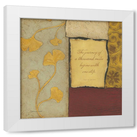 The Journey White Modern Wood Framed Art Print by Marrott, Stephanie