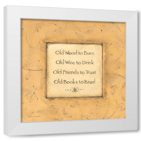 Old Wood to Burn White Modern Wood Framed Art Print by Marrott, Stephanie