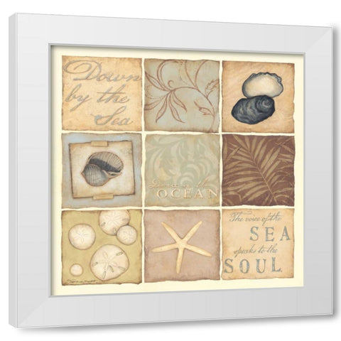 Dance in the Ocean White Modern Wood Framed Art Print by Marrott, Stephanie