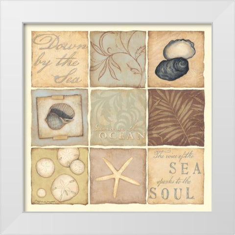 Dance in the Ocean White Modern Wood Framed Art Print by Marrott, Stephanie
