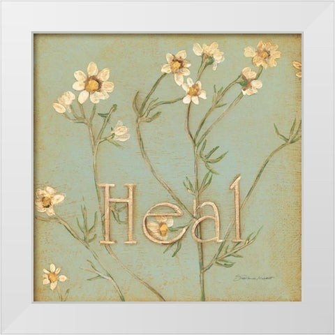 Heal White Modern Wood Framed Art Print by Marrott, Stephanie