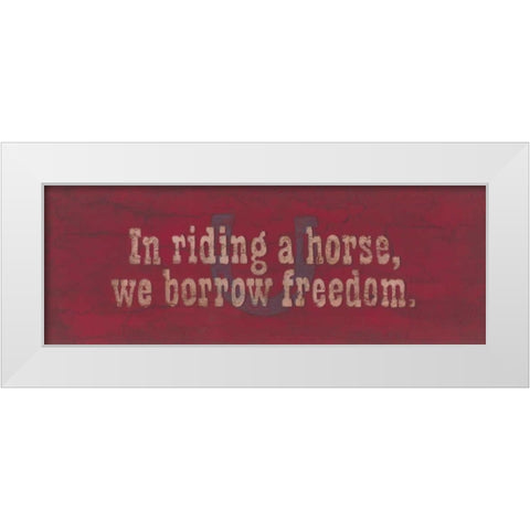 Borrow Freedom White Modern Wood Framed Art Print by Marrott, Stephanie