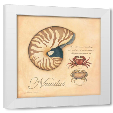 Nautilus White Modern Wood Framed Art Print by Marrott, Stephanie