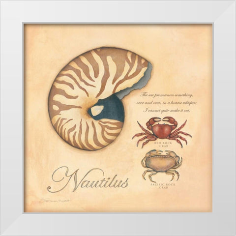 Nautilus White Modern Wood Framed Art Print by Marrott, Stephanie