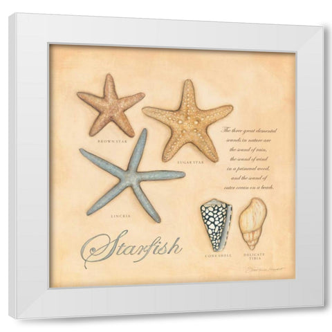 Starfish White Modern Wood Framed Art Print by Marrott, Stephanie