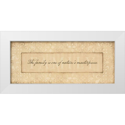 Family White Modern Wood Framed Art Print by Marrott, Stephanie