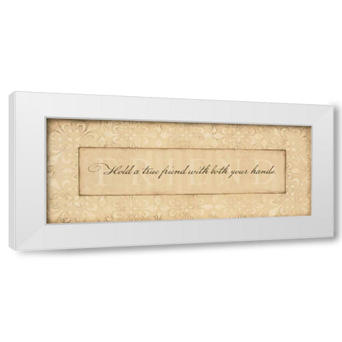 Friends White Modern Wood Framed Art Print by Marrott, Stephanie