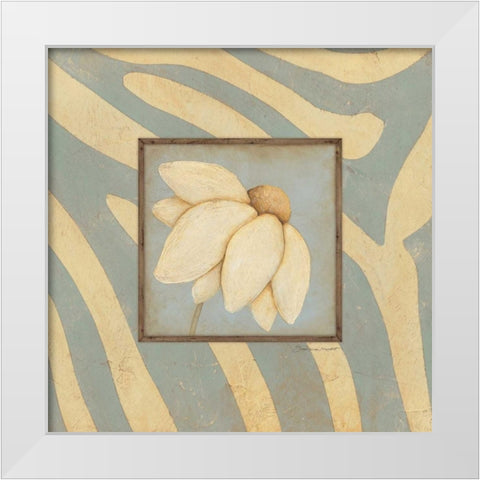 Daisy Bloom White Modern Wood Framed Art Print by Marrott, Stephanie
