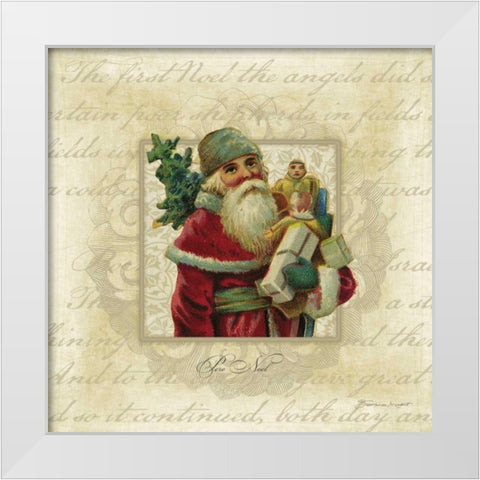Pere Noel White Modern Wood Framed Art Print by Marrott, Stephanie