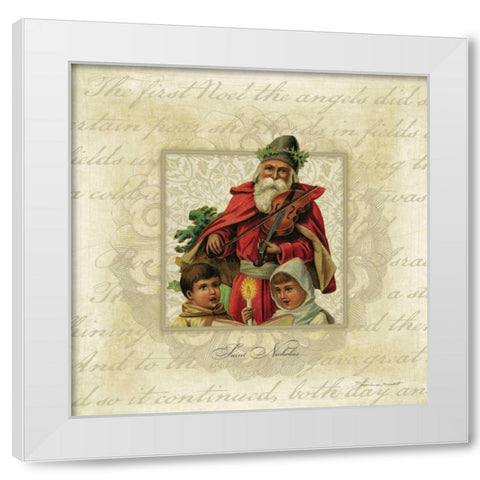 Saint Nicholas White Modern Wood Framed Art Print by Marrott, Stephanie