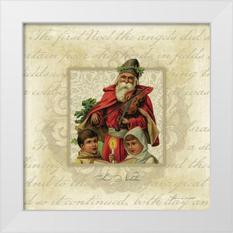 Saint Nicholas White Modern Wood Framed Art Print by Marrott, Stephanie