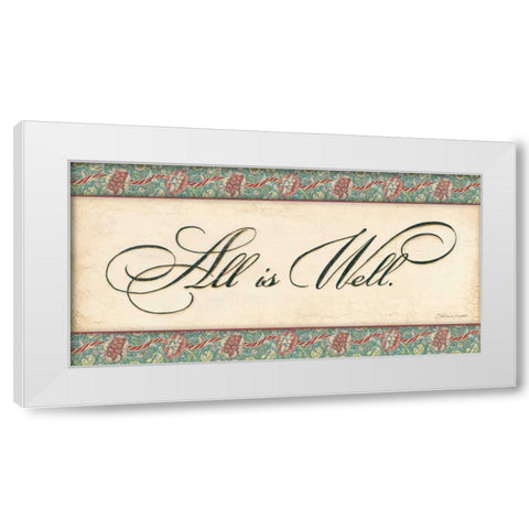 All is Well White Modern Wood Framed Art Print by Marrott, Stephanie