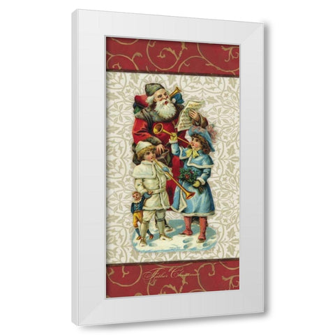 Father Christmas White Modern Wood Framed Art Print by Marrott, Stephanie