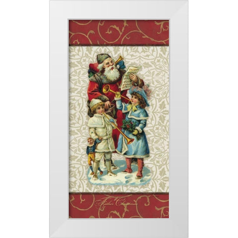 Father Christmas White Modern Wood Framed Art Print by Marrott, Stephanie