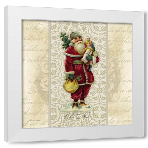 Pere Noel White Modern Wood Framed Art Print by Marrott, Stephanie