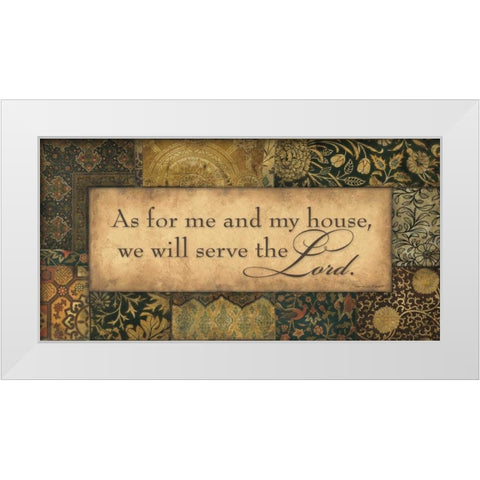 As For Me White Modern Wood Framed Art Print by Marrott, Stephanie