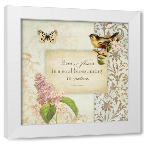 Every Flower White Modern Wood Framed Art Print by Marrott, Stephanie