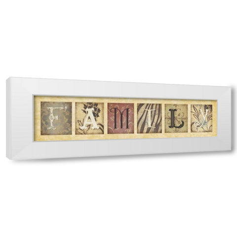 Family White Modern Wood Framed Art Print by Marrott, Stephanie