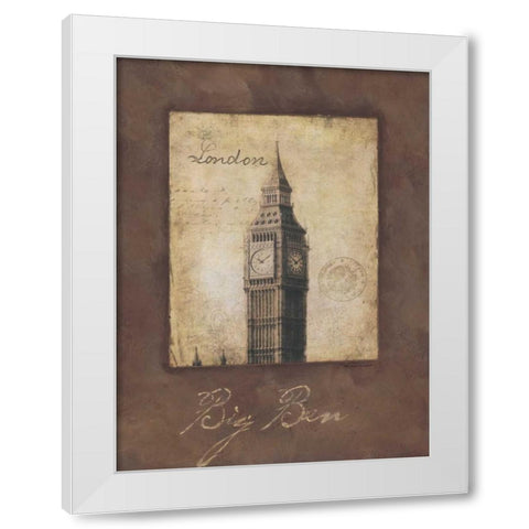 Big Ben White Modern Wood Framed Art Print by Marrott, Stephanie