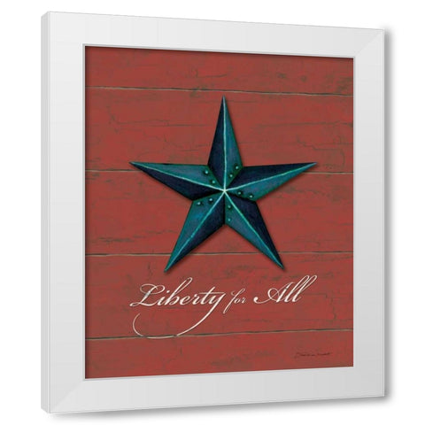 Liberty for All White Modern Wood Framed Art Print by Marrott, Stephanie