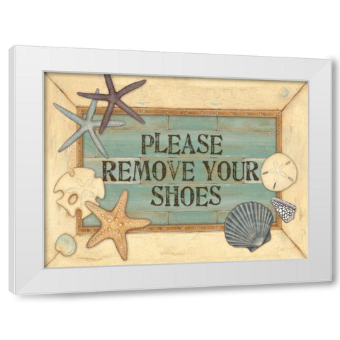 Shoes White Modern Wood Framed Art Print by Marrott, Stephanie