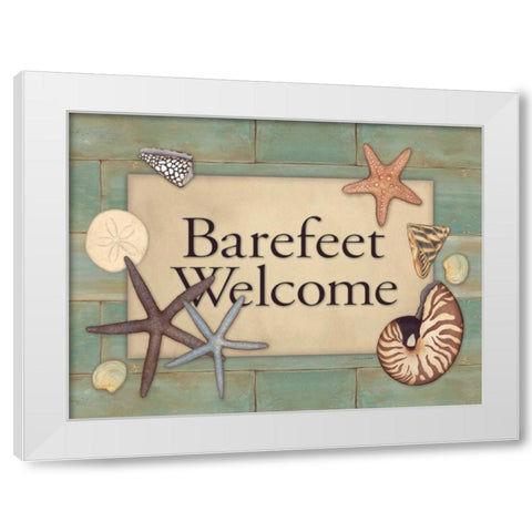 Barefeet White Modern Wood Framed Art Print by Marrott, Stephanie