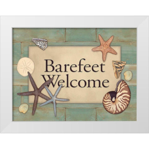Barefeet White Modern Wood Framed Art Print by Marrott, Stephanie