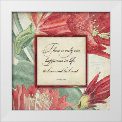 Love White Modern Wood Framed Art Print by Marrott, Stephanie