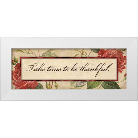 Take Time White Modern Wood Framed Art Print by Marrott, Stephanie