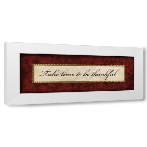 Take Time White Modern Wood Framed Art Print by Marrott, Stephanie