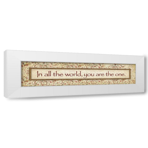 You Are the One White Modern Wood Framed Art Print by Marrott, Stephanie