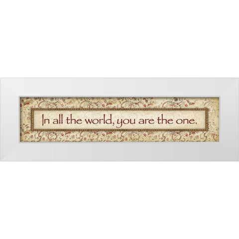 You Are the One White Modern Wood Framed Art Print by Marrott, Stephanie
