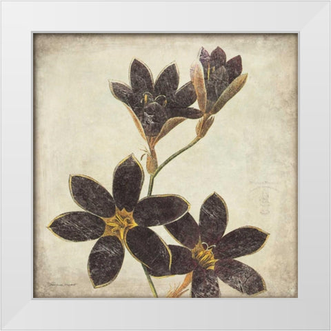 Purple Flower White Modern Wood Framed Art Print by Marrott, Stephanie