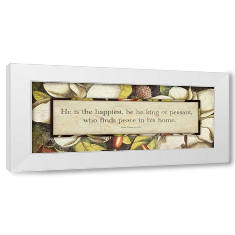 He si the Happiest White Modern Wood Framed Art Print by Marrott, Stephanie