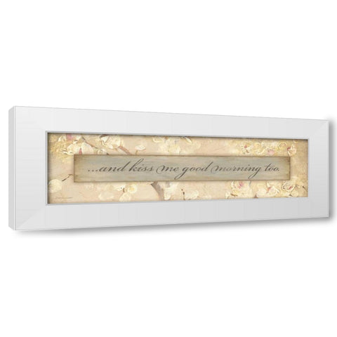 And Kiss Me White Modern Wood Framed Art Print by Marrott, Stephanie