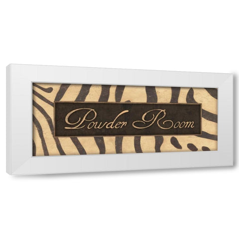 Powder Room White Modern Wood Framed Art Print by Marrott, Stephanie
