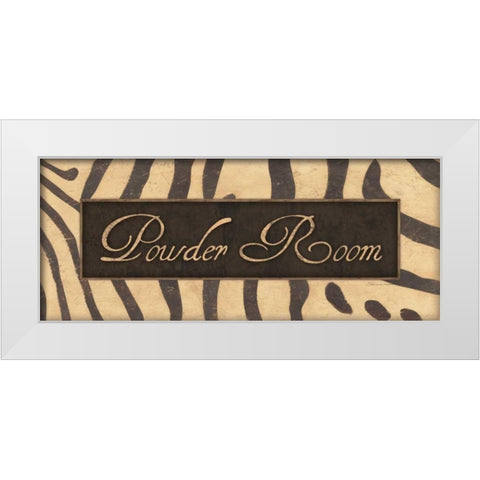 Powder Room White Modern Wood Framed Art Print by Marrott, Stephanie