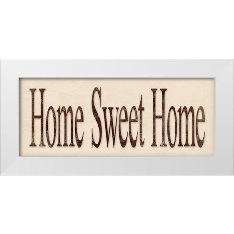 Home Sweet Home White Modern Wood Framed Art Print by Marrott, Stephanie